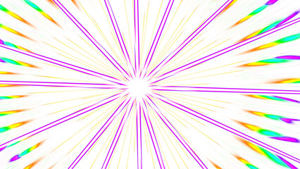 Vibrant Abstract Radiating Lines Design
