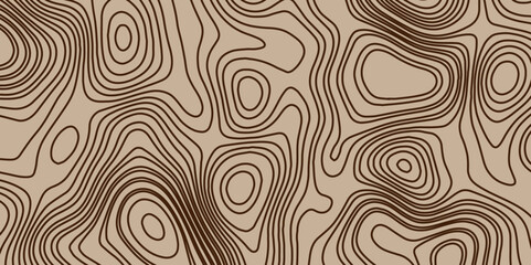 Abstract stylized color circle topographic lines in contour map background.