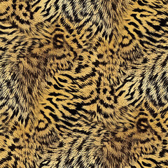 Print-ready pattern consisting of real animal textures
