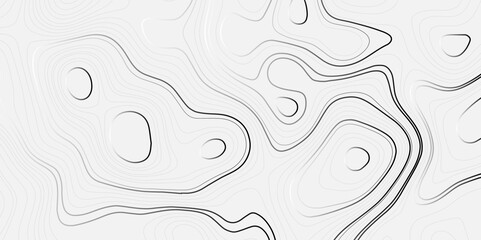 Abstract modern topography wave paper curved reliefs white line background, contours topography map background, topography and geography map grid background, Abstract vector illustration.