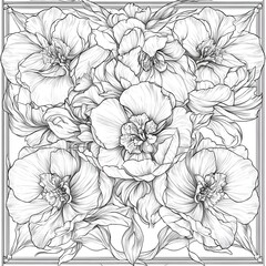 Flowers Fantasy Coloring Book - 115 Pages of Magical Floral Illustrations for Relaxation & Creativity, Coloring page, Workbook for Print
