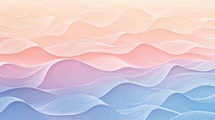 Fototapeta premium Pastel Waves: A Serene Abstract Landscape