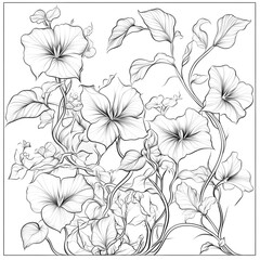 Flowers Fantasy Coloring Book - 115 Pages of Magical Floral Illustrations for Relaxation & Creativity, Coloring page, Workbook for Print