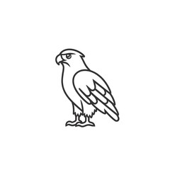Obraz premium Majestic Hawk: A Minimalist Line Art Design
