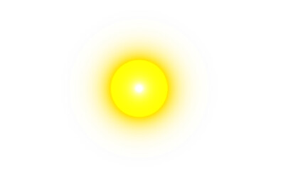 Bright Yellow Light Source Against a Black Background
