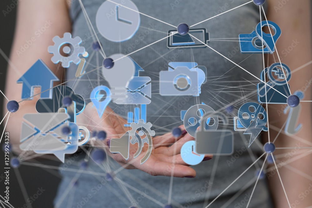 Aufkleber technology background. big data concept. binary