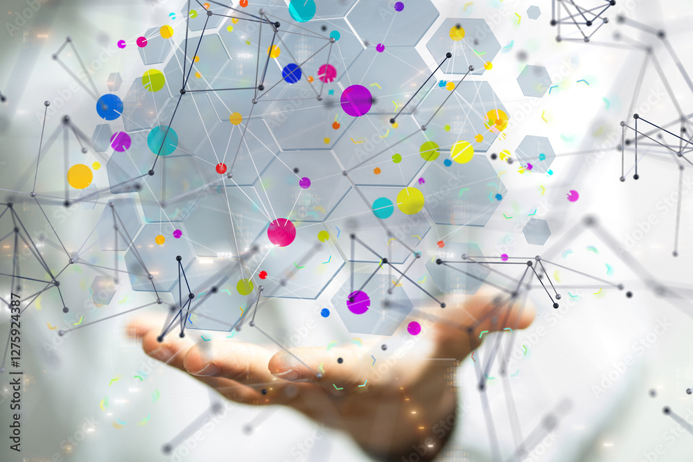 Poster business intelligence analyst dashboard on virtual