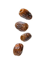 Elevated View of Fresh Dates Against a transparent Background, a Symbol of Middle Eastern