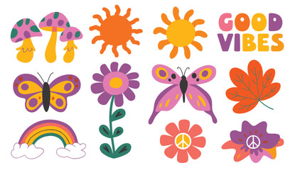 Groovy 70s Retro Clipart