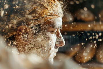 Close portrait of professional worker generative AI image