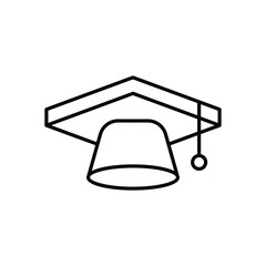 Graduation cap vector icon