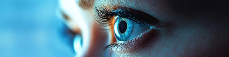 A detailed shot of an individual's eye, with distinctive features such as pupil and iris