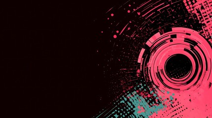 Obraz premium Abstract design, futuristic, vibrant colors, technology background. Possible use Stock photo for graphic design or technology presentation