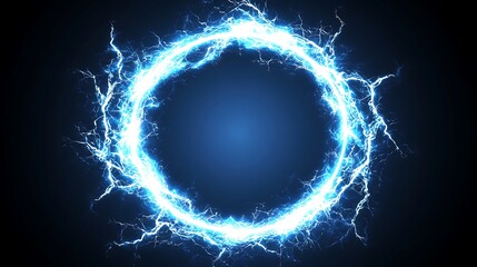 Abstract electric circle frame for background use
