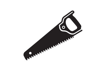 Handsaw icon vector silhouette isolated in white background