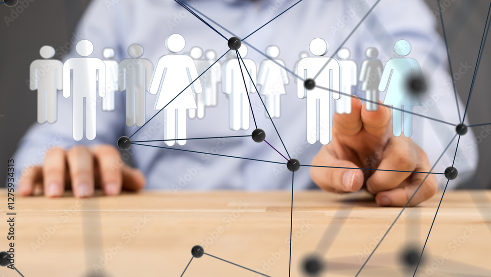 Aufkleber conference digital network and data concept 3d