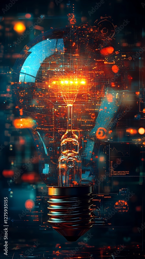 Aufkleber digital business transformation technology concept featuring inspiration and innovation in a modern 
