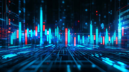 Financial Market Digital Rendering