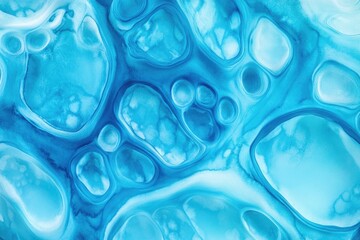 A detailed view of an abstract artwork featuring blues and whites, suitable for decorative purposes or artistic inspiration