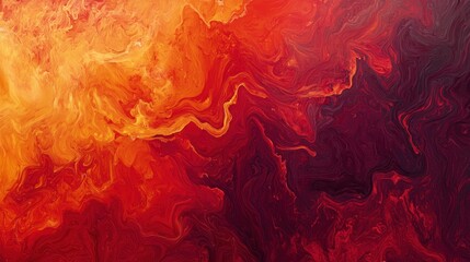 Obraz premium Abstract Inferno: Fiery Swirls of Crimson and Gold