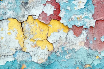 Obraz premium Peeling paint on a worn-out wall, ideal for decoration or illustration