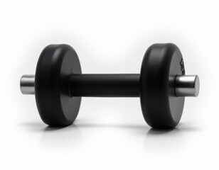 Naklejka premium High-Quality Black Dumbbell Isolated on White Background