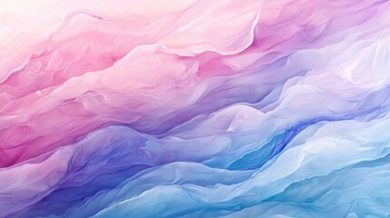 Obraz premium Abstract Pastel Fabric Waves: A Dreamy Swirl of Pink, Purple, and Blue Hues