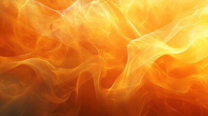 Abstract Fiery Orange and Yellow Swirls: A Digital Art Creation