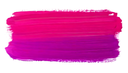 Pink and purple paint stroke  isolated on clear png background
