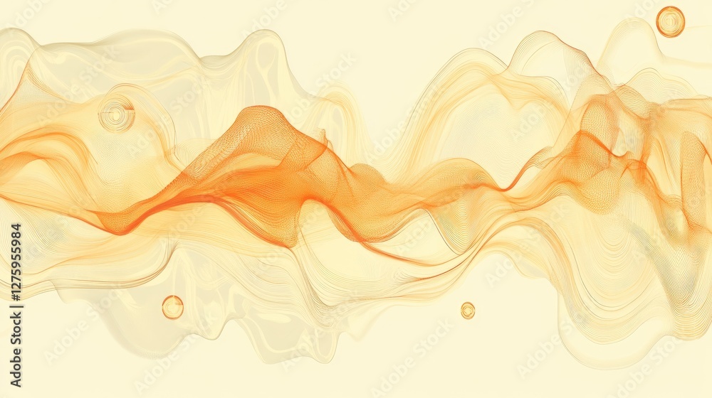 Poster a clean, modern digital graph with a bold horizontal axis and dynamic floating markers.