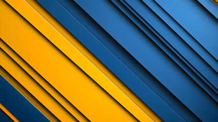 Obraz premium Abstract Diagonal Lines Background Blue and Yellow Modern Design