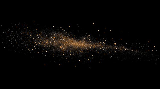 A conceptual scatter plot using digital particles suspended in space, symbolizing futuristic analytics.