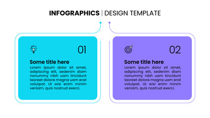 Infographic template. 2 linked banners with title