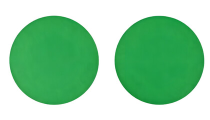 Two green circles  isolated on clear png background