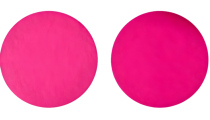 Two pink circles  isolated on clear png background