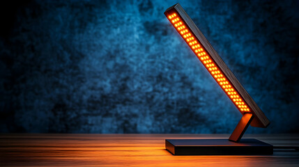 Obraz premium Modern LED lamp on wooden table