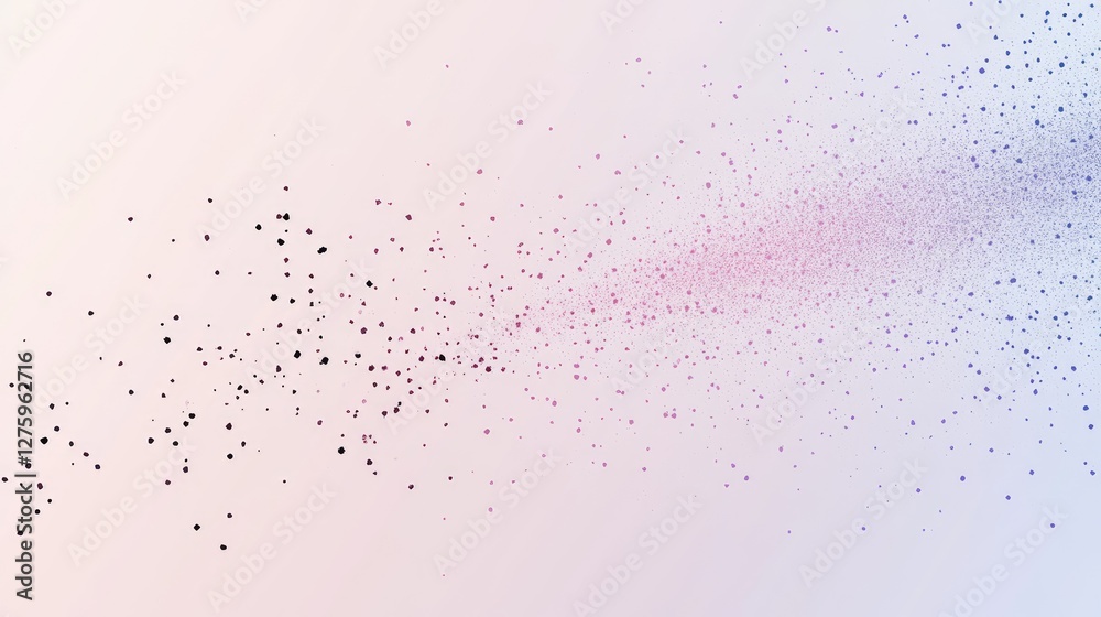 Poster a gradient-based scatter plot with soft pastel colors fading into a modern business background.
