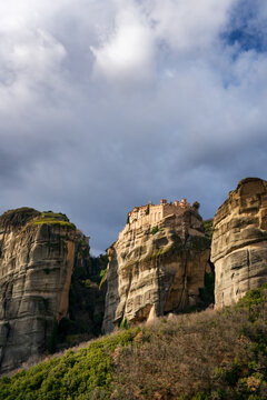 Meteora ancient holy monastery of Varlaam in Unesco site in Kalabaka