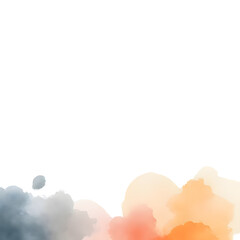Abstract Watercolor Background Pastel Orange Pink and Gray Hues