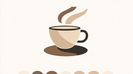 Obraz premium Aromatic Coffee Cup: A Minimalist Design