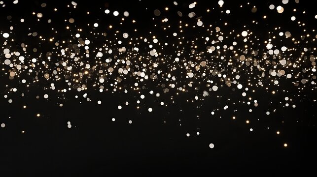 A scatter plot with data points appearing as tiny lights in a deep-space setting, representing cosmic analytics.