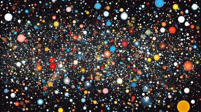 A scatter plot with each point represented by tiny geometric cubes, floating in an abstract space.