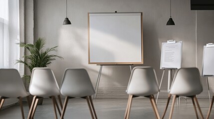 Video generation for a personal development seminar in a bright meeting room. Featuring growth and motivation