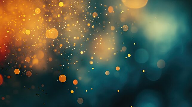 A soft-focus scatter plot with blurred glowing dots, symbolizing futuristic data visualization.