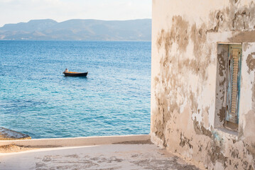 Rustic seaside charm in Fourkovouni, Milos with scenic view