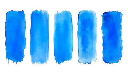 Fototapeta premium Clear and clean blue watercolor brush touch