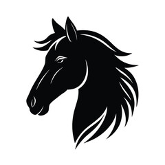 Horse Silhouette Vector Illustration.