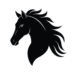 Horse Silhouette Vector Illustration.