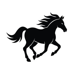 Horse Silhouette Vector Illustration.