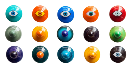 Vibrant Pushpins: A collection of colorful pushpins